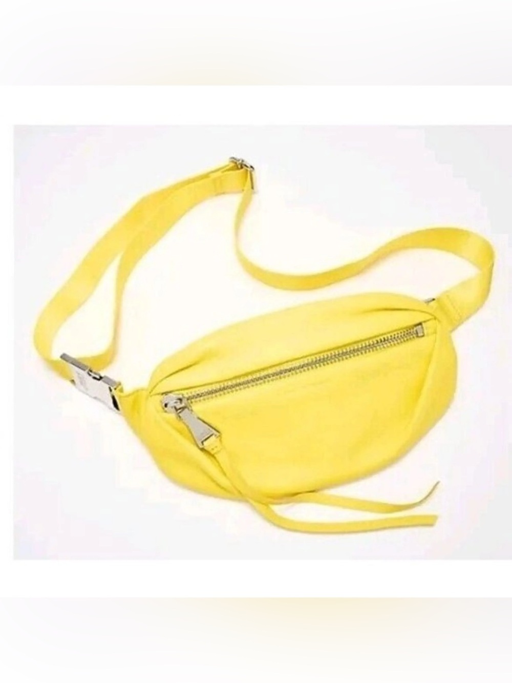 Aimee Kestenberg Yellow Leather Crossbody Belt Bag